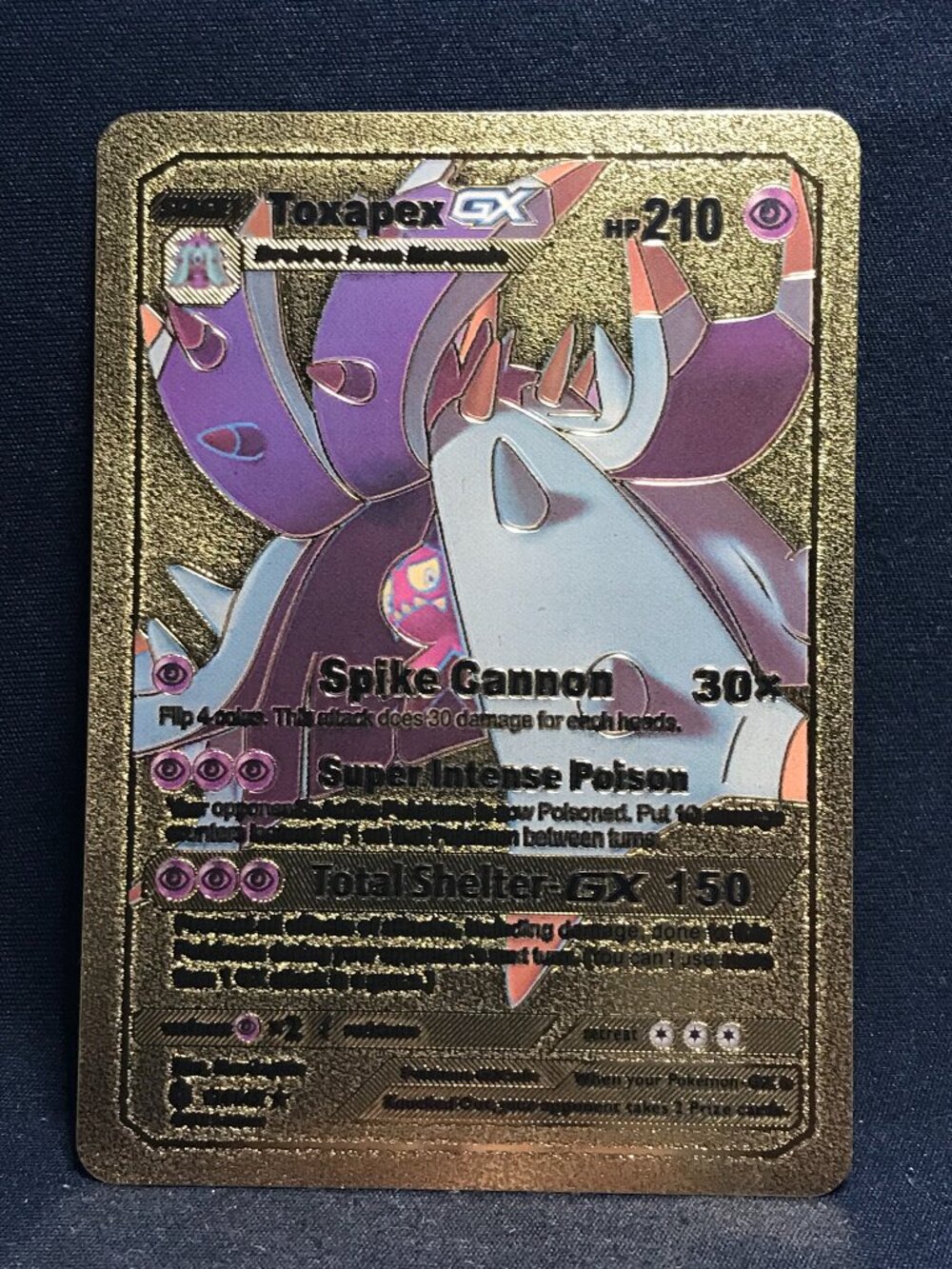 Pokemon Toxapex GX GOLD FOIL